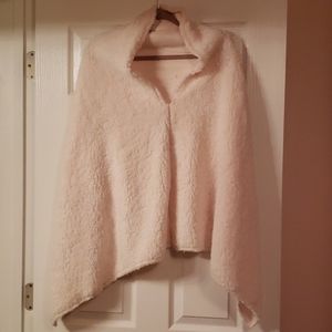 Cream poncho.